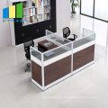 Contemporary Office Modular Furniture Cubicles 4 Seats Office Partition Workstations